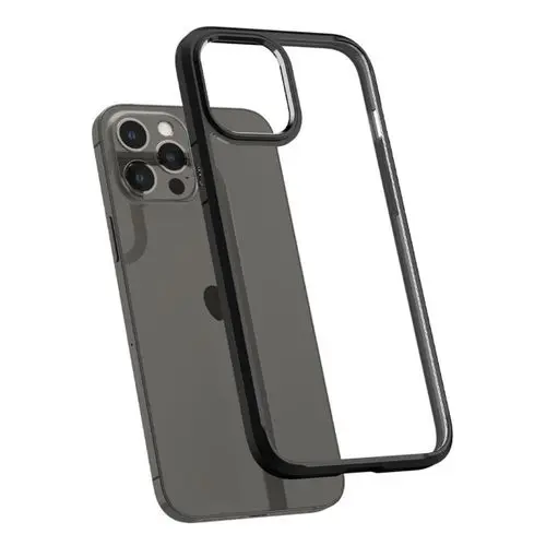 Coque pour iPhone 15 Pro Max Transparent Contour Noir