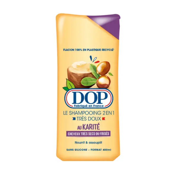 Shampooing très doux 2-en-1 au karité - Nutrition et démêlage pour cheveux secs