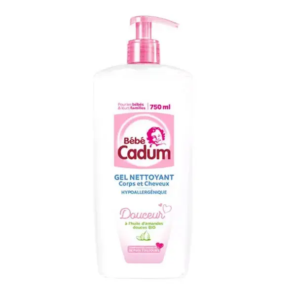 Gel nettoyant douceur corps et cheveux bébé – Enrichi en huile d’amandes douces bio