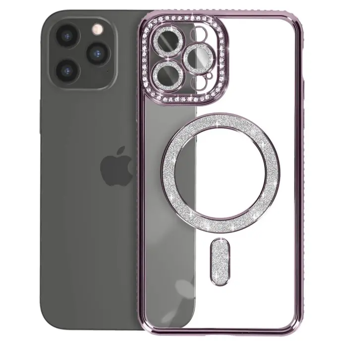 Coque pour iPhone 13 Pro Max Diamant MagSafe Violet