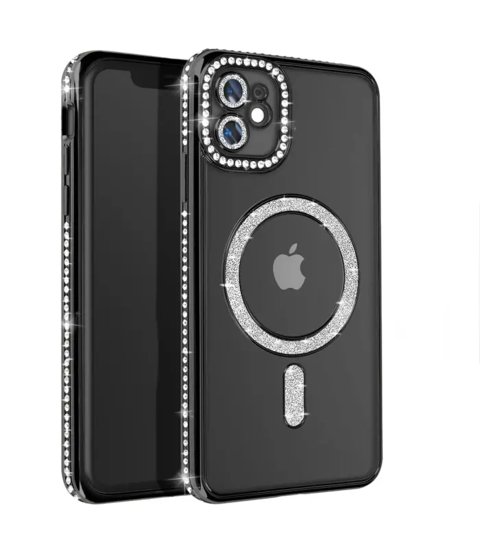 Coque pour iPhone 11 Diamant MagSafe Noir