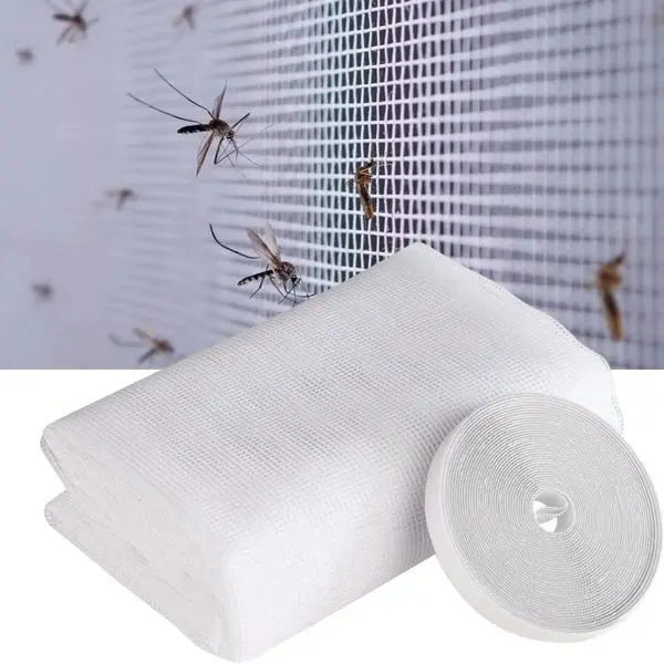 Moustiquaire de fenêtre auto-adhésif facile a poser avec ruban scratch 150cmx125cm