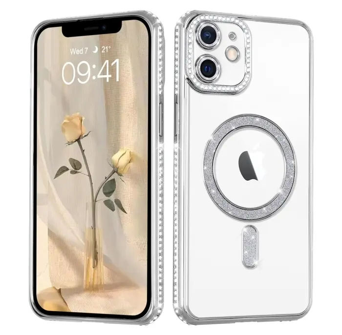 Coque pour iPhone 11 Diamant MagSafe Gris