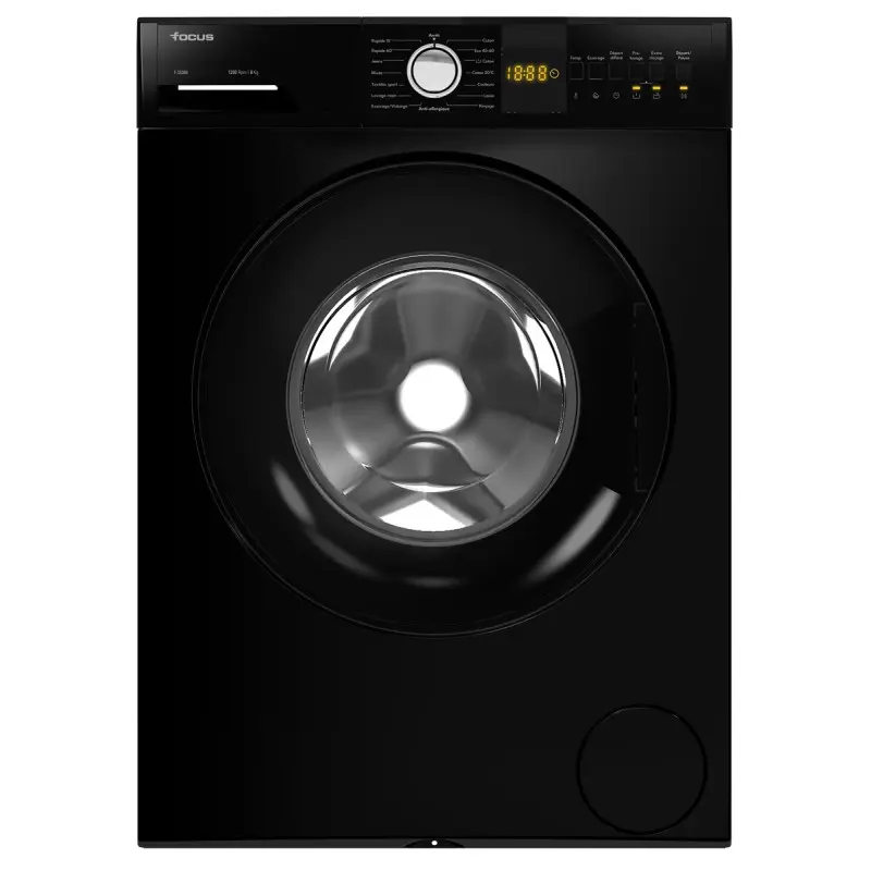 MACHINE À LAVER AUTOMATIQUE FRONTALE 8KG FOCUS F1208B - 1200T - NOIR