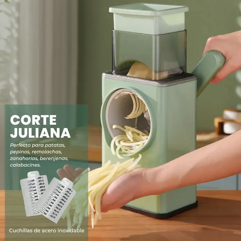 Râpe à légumes et à fromage, hachoir à légumes 3 en 1 pommes de terre, mandoline de cuisine multifonctionnelle. 3 lames en acier inoxydable