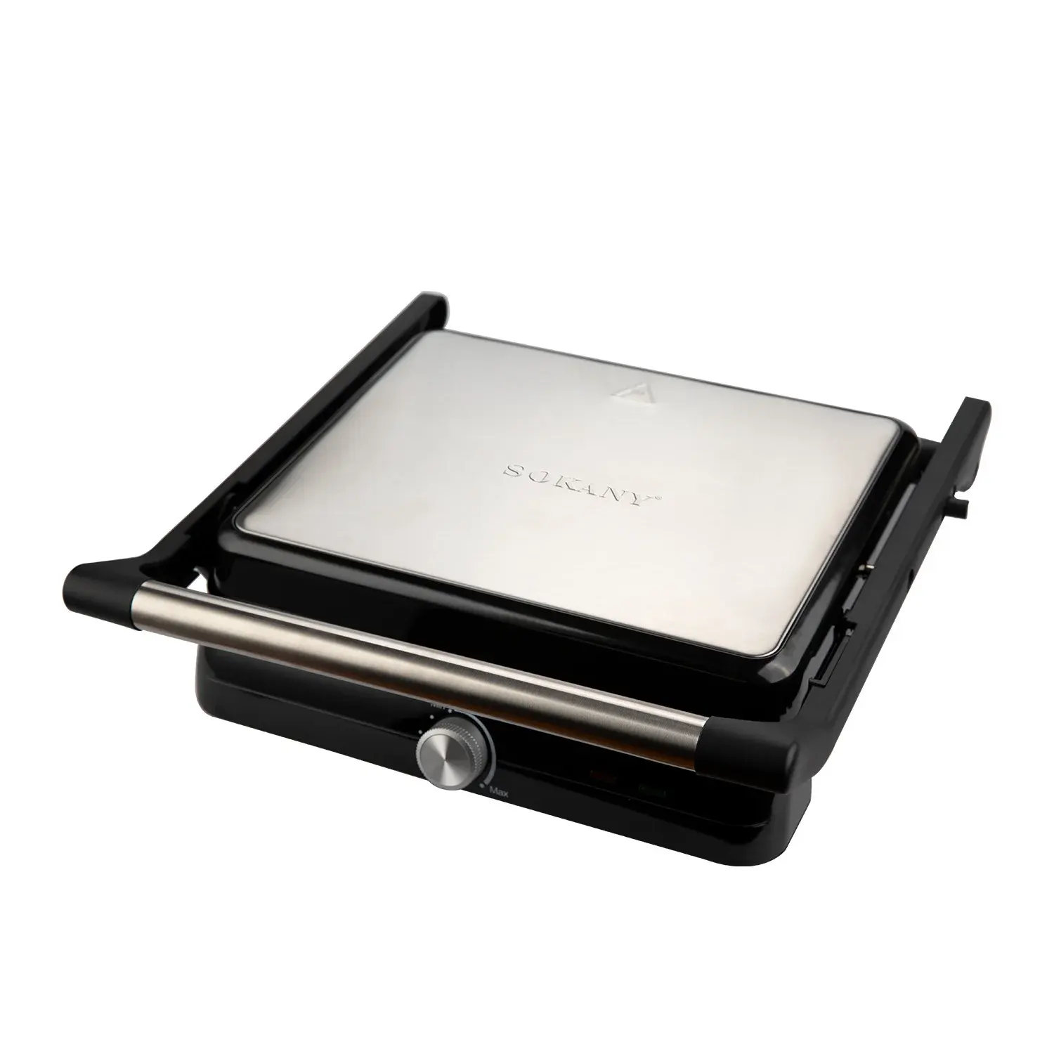 Pancake & Grill électrique-Multifonction-Antiadhésif-1200W - Noir