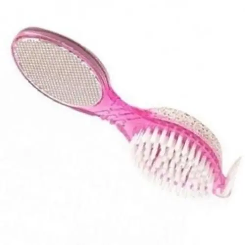 Brosse de Pédicure Multi Usages en 4 étapes Rose