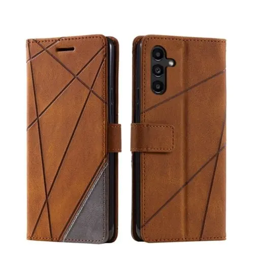 Etui Portefeuille pour Samsung Galaxy S23 FE Avec Rabat Magnétique Marron
