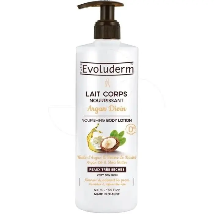Evoluderm Lait Corps Nourrissant Argan Divin 500 ML