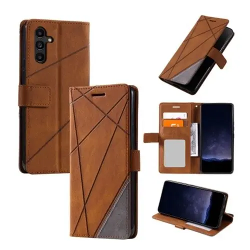 Etui Portefeuille pour Samsung Galaxy S24 Rabat Magnétique Marron