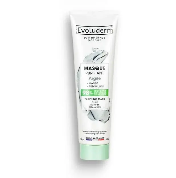 Evoluderm Masque Visage Anti Point Noirs Purifiant à l'Argile 150ml