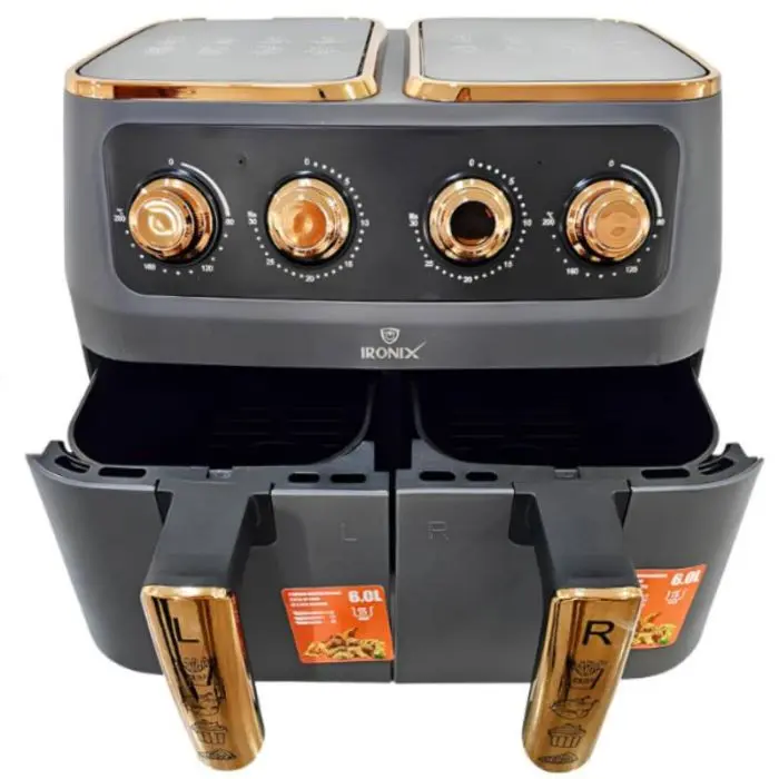 Air Fryer - 2800Watts - XXL - 2 panier - 12 Litres - IRONIX & Des cadeaux