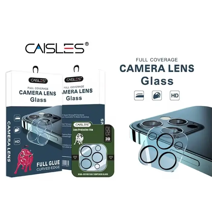 CAISLES Protecteur en Verre Trempé Pour Lentille Caméra iPhone 15 Pro