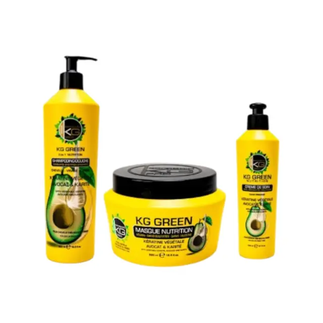 Pack Soin KeraGold – KeraGreen Shampoing 3en1 & Crème Soin & Masque