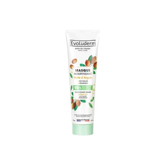 EVOLUDERM Masque Soin de Visage Nourrissant à l'Huile d'Argan 150 g