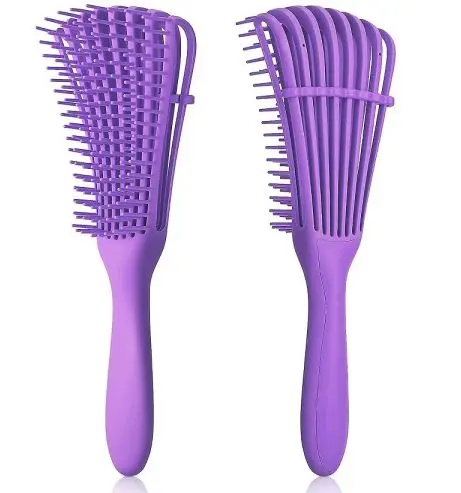 Brosse Démêlante Flexible pour Cheveux Bouclés Violet