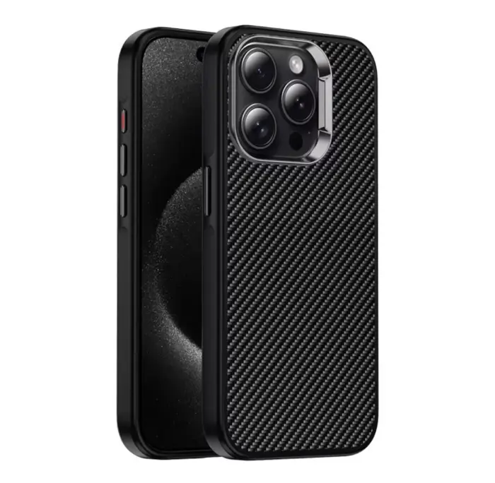 Coque Pour iPhone 15 Pro Max Texture Fibre de Carbone