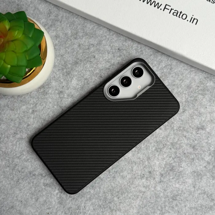 Coque Pour Samsung Galaxy S25 Texture Fibre de Carbone