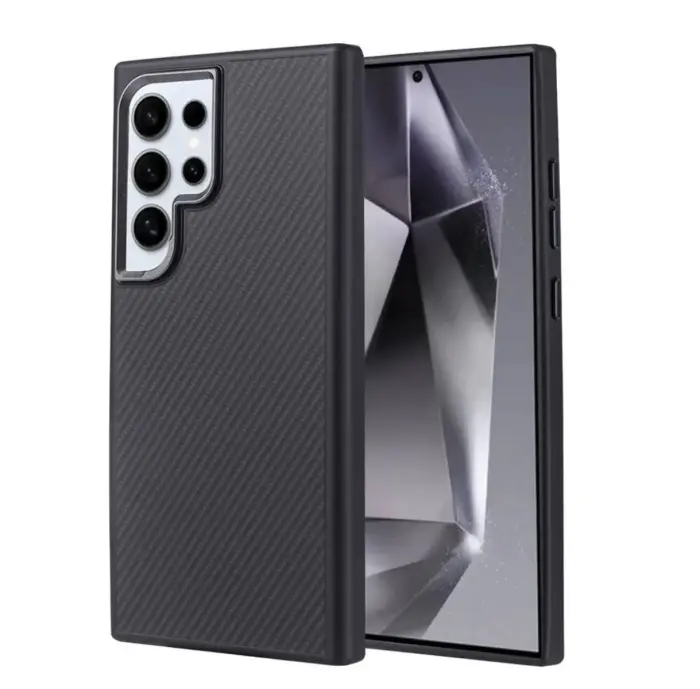 Coque Pour Samsung Galaxy S23 Ultra Texture Fibre de Carbone