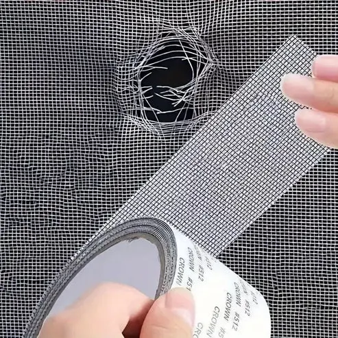 Ruban de Réparation pour Moustiquaire Autocollant, Réparation de Trous et Déchirures 50mmx2m