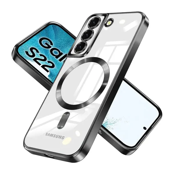 Coque pour Samsung S22 Compatible avec MagSafe Contour Noir