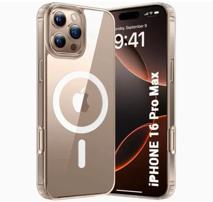 Coque pour iPhone 16 pro Max MagSafe Magnétique Transparent