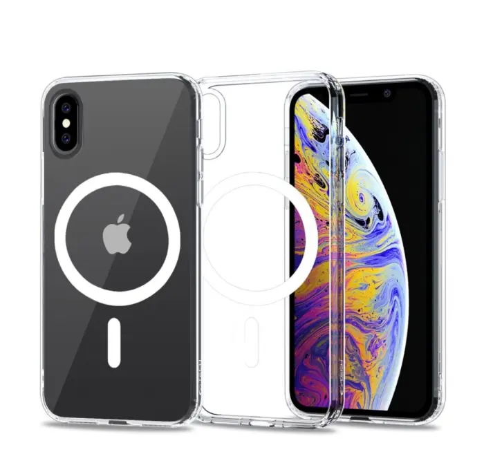 Coque pour iPhone XS MAX MagSafe Magnetic Clear Transparent