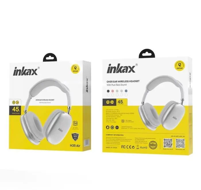 Casque Bluetooth Sans Fil Inkax H35 Air 45H D'autonomie