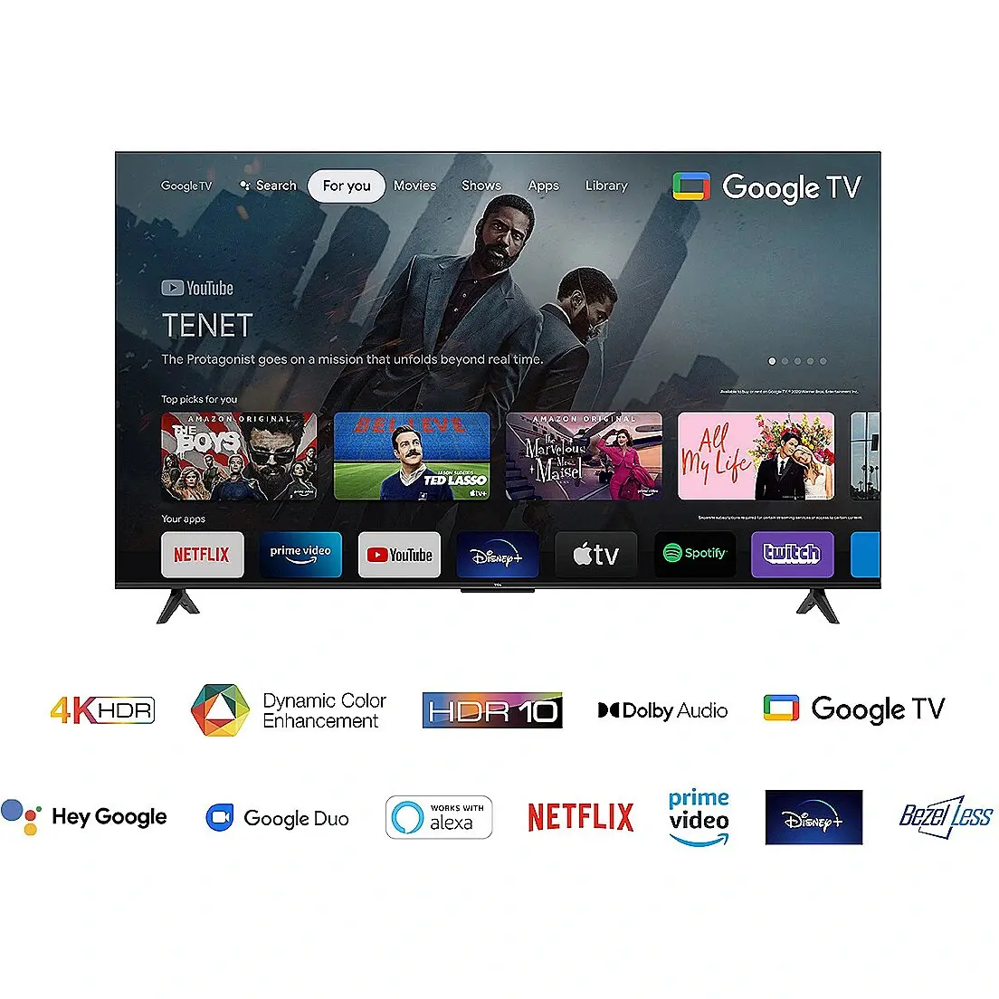 TV 50" TCL - 50P635 - UHD 4K - GOOGLE TV - Garantie 2 ans