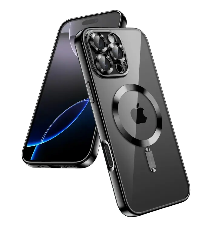 Coque Pour IPhone 16 Pro Max Magnétique MagSafe Antichoc Bord Noir