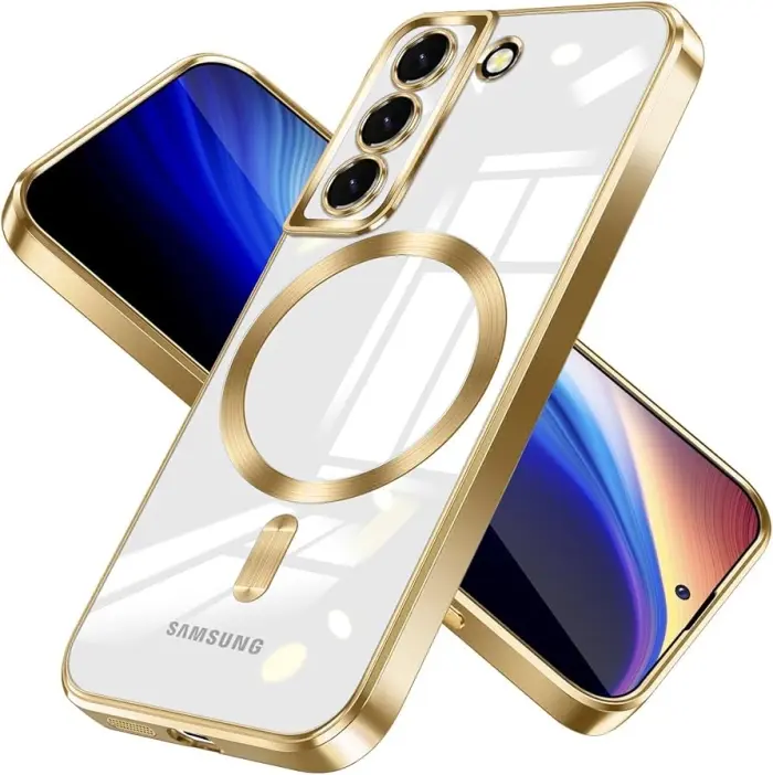 Coque pour Samsung S22 Compatible avec MagSafe Contour Gold