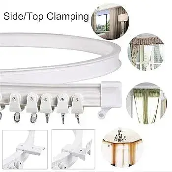 Rail rideau flexible et pliable à fixation plafond - 3m