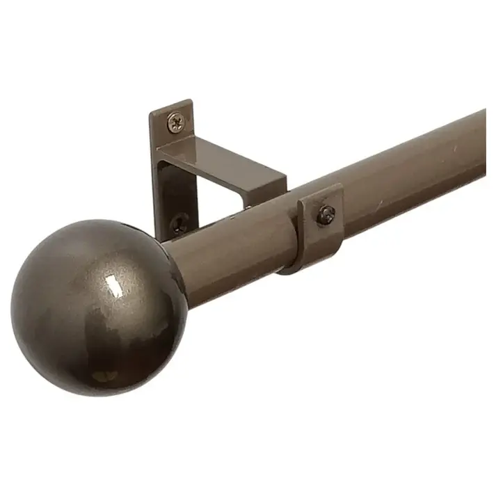 Tringle à rideau avec embouts sphérique Bronzé - Mhirsi