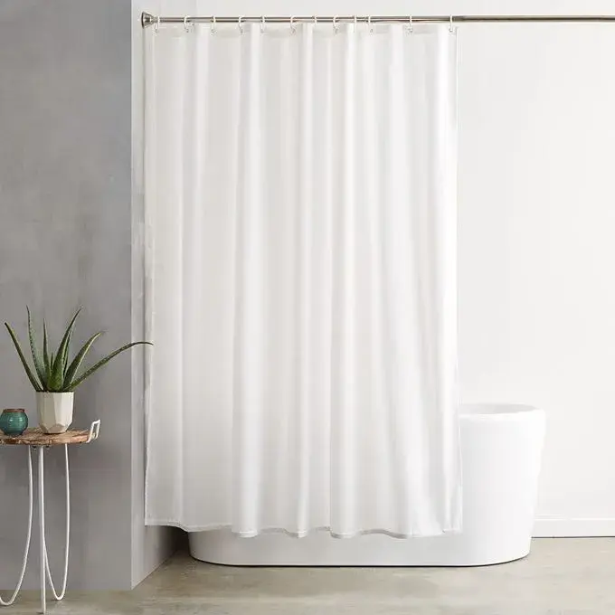 Rideau de Douche 100% en polystère - 180 x 180cm Blanc