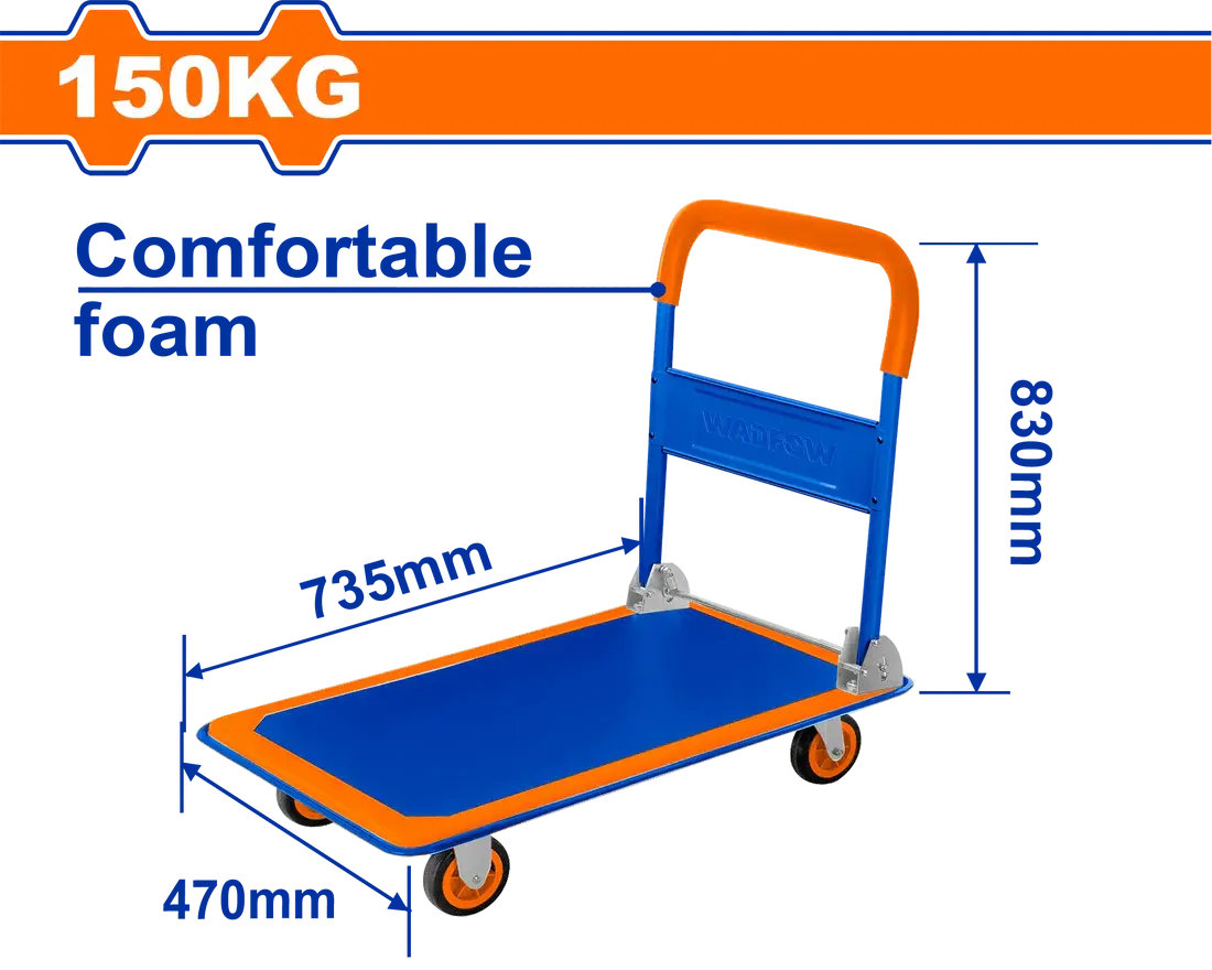 Chariot pliable – Diable - 4 roue - 150 kg