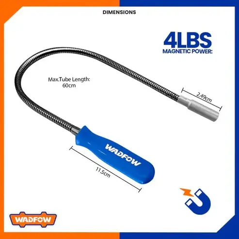 Outil à tige flexible avec aimant - 60 Cm