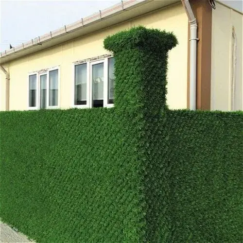 Grillage Gazonne - Grillage galvanisé avec gazon artificiel - Aspect lierre - Ultra couvrant - 1x10M