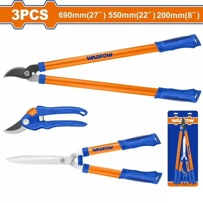 ENSEMBLE DE CISAILLE ET SECATEUR DE JARDIN 3 PIÈCES