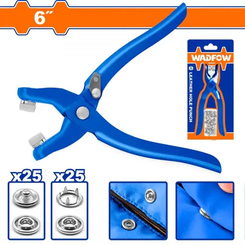 Pince presse bouton 6" + 100 anneaux