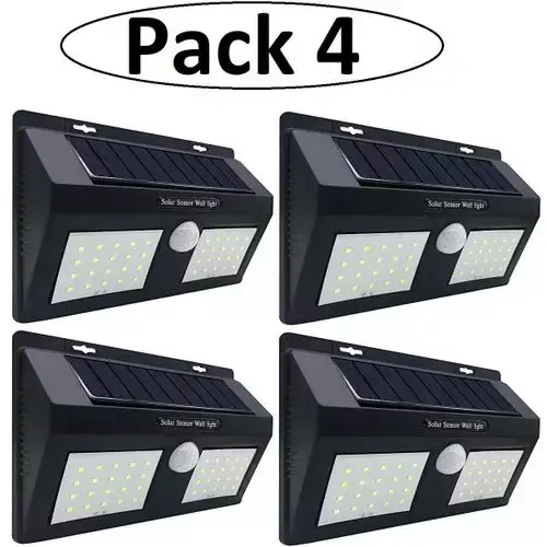 Pack 2 Lampe Solaire 40 led - Applique Extérieur - Projecteur solaire - Double