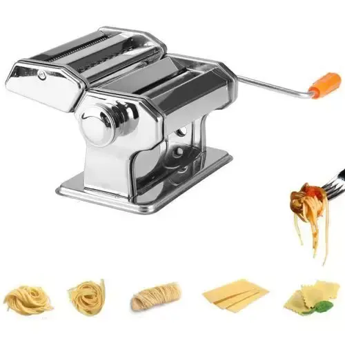 Machine a pâte - Fraîche - 5 en 1 - Avec manivelle - Inox