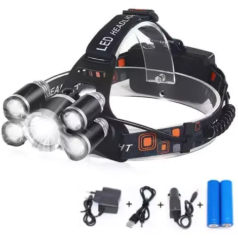 Lampe Frontale Fiable avec une alimentation rechargeable - étanche - 4 Modes