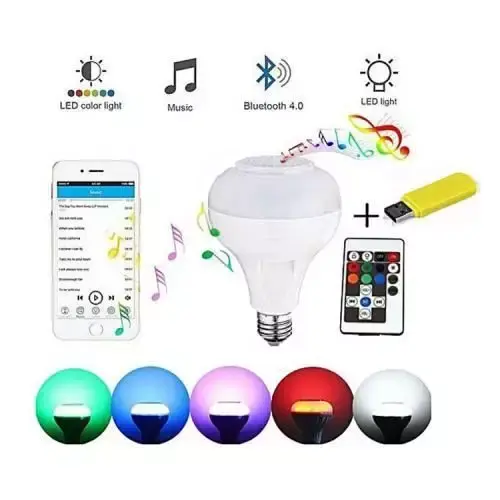 Ampoule LED RGB - bluetooth - USB - Avec flash disque
