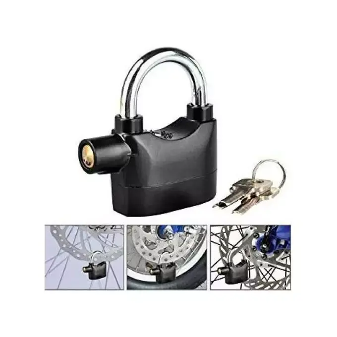 Cadenas Alarme Avec Sirène - Noir