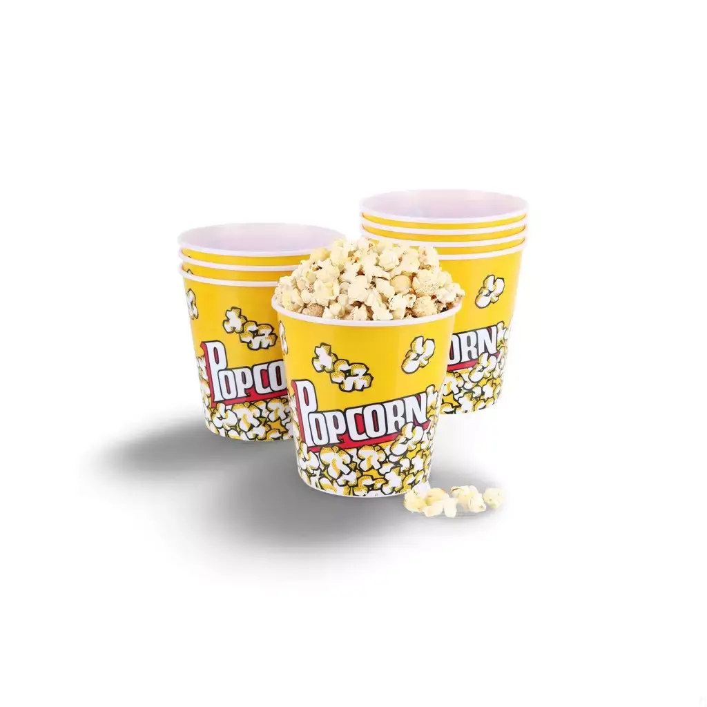 8 x Seau à Pop-Corn - 2,8 litres Chacun (08 Pièces)
