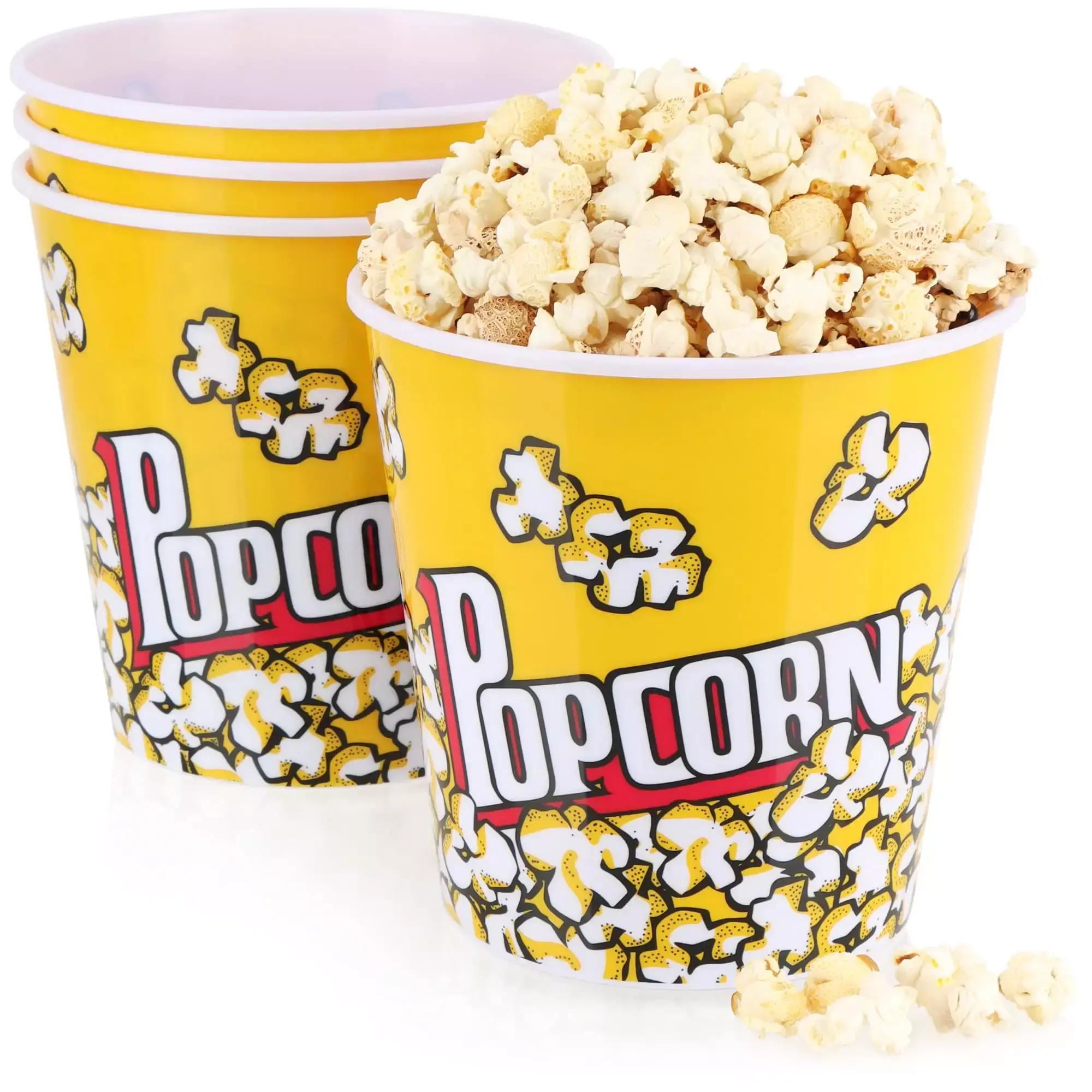 4 x Seau à Pop-Corn - 2,8 litres Chacun (04 Pièces)