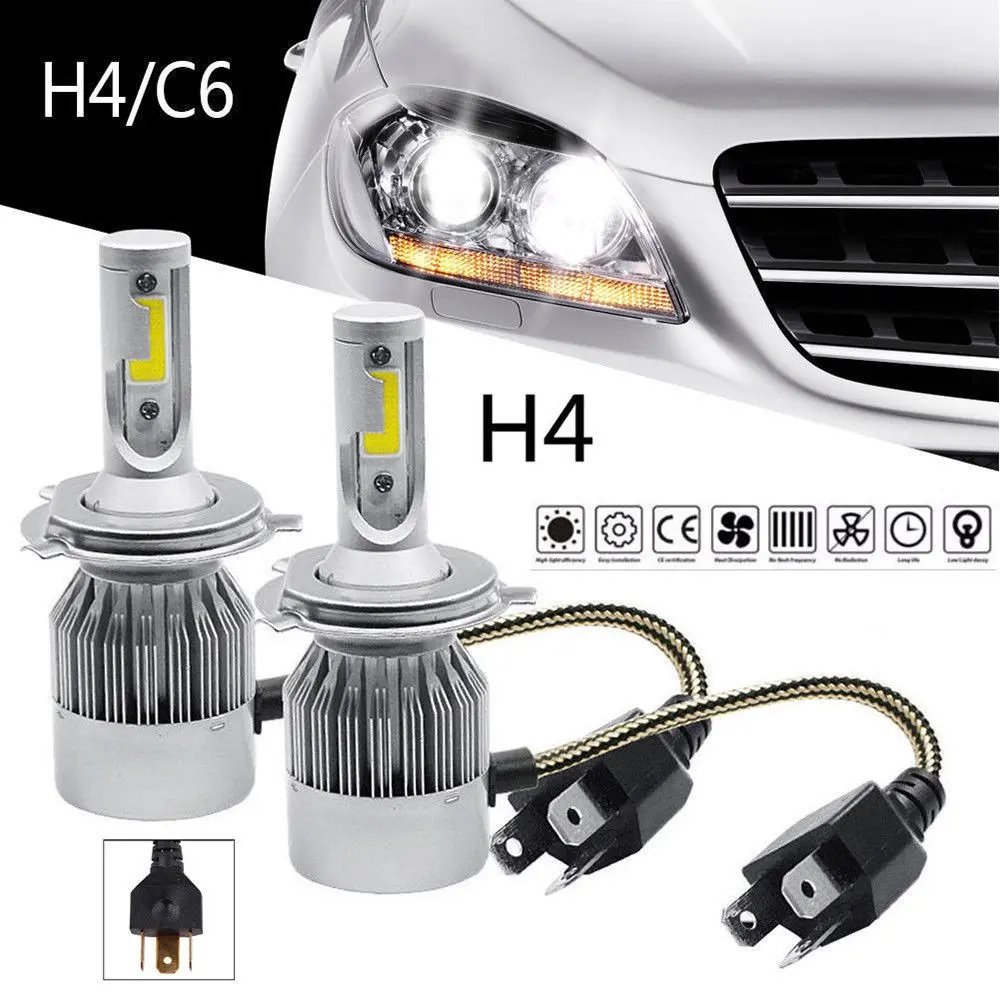 Kit H4 - C6 Car LED Headlight Kit Hi/Lo Beam 6500K