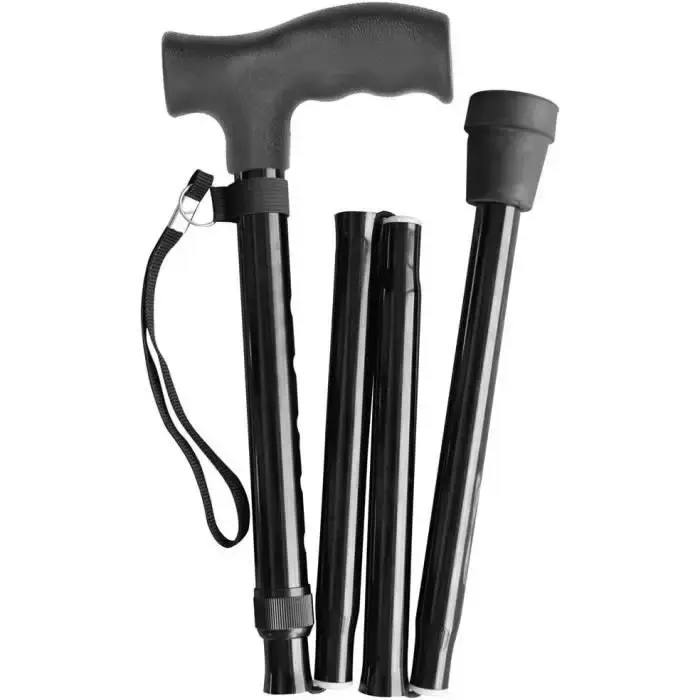 Canne de Marche Pliante - pour Homme et Femme - Noir