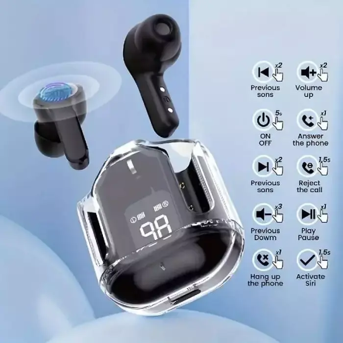 Écouteur Bluetooth BT-35 – Affichage Numérique – Sans fil – Réduction du Bruit - Avec Étui En Silicone Cadeau