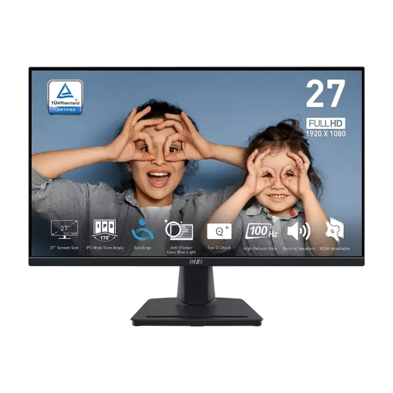 Écran MSI PRO MP275 27" Full HD IPS / 100 Hz / Avec haut-parleurs / Noir